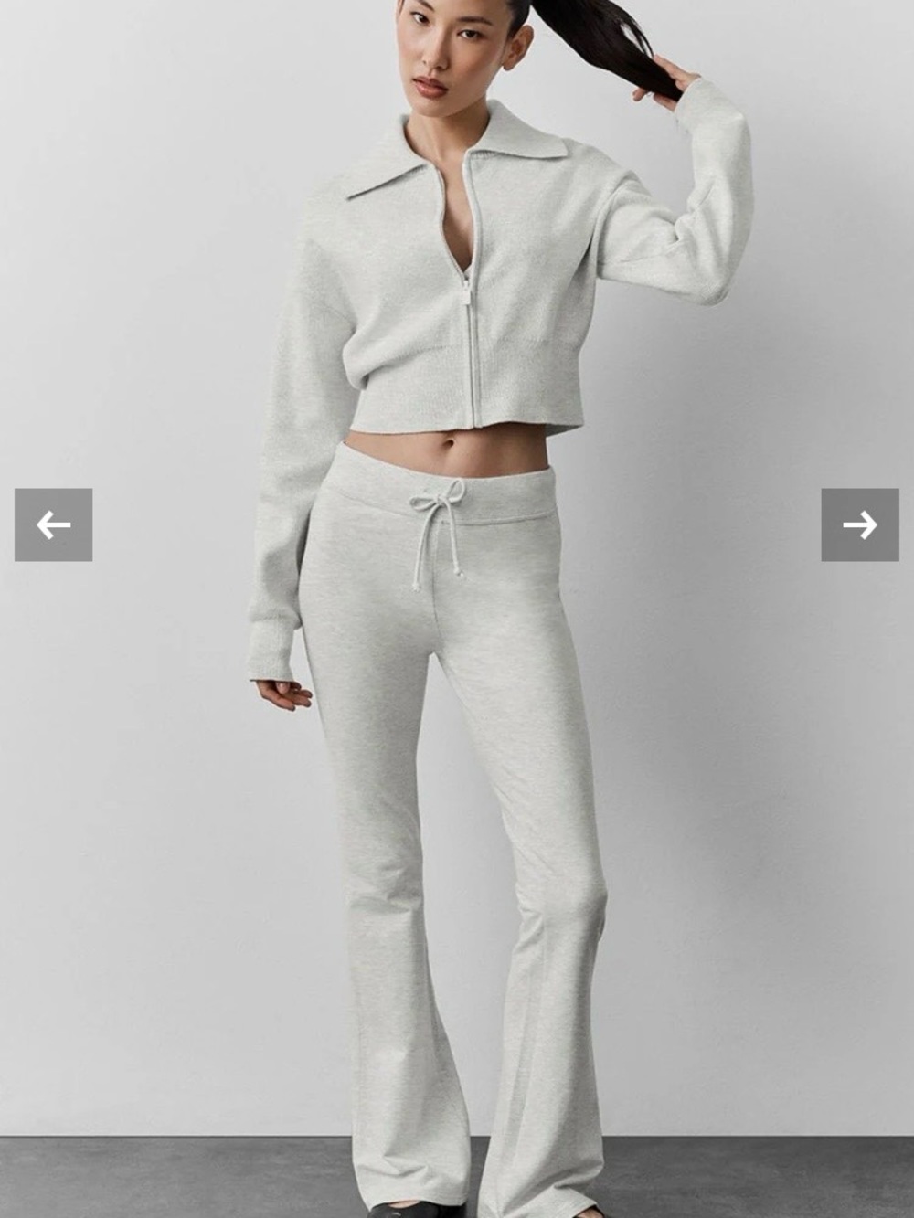 NWT ALO Yoga sway Drawstring bootcut Flare  white, Heather Pants